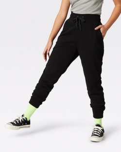 Converse High Waisted Slim Jogger Női Nadrág Fekete | UPGRVMI-HU